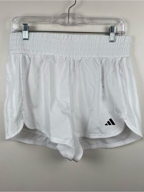 NWT Adidas Women’s White Pacer Athletic Running Shorts 3" Inseam Medium